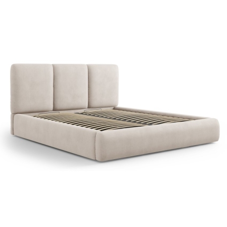 Upholstered bed with Nicolas storage box 140x200 Chenille Cosmopolitan-design