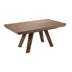 Micadoni table veneer/oak colouring: Dark oak veneer and dark brown oak 