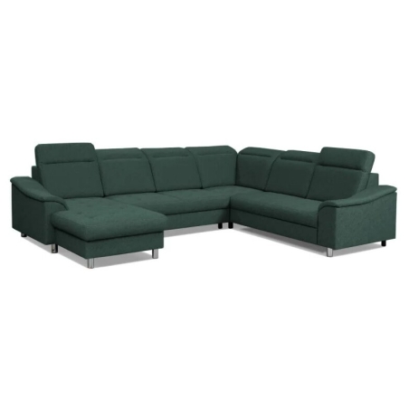 Narożnik Geneva 340x269cm Meblosoft wersja lewa zielony