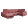 Narożnik Geneva 340x199cm Meblosoft wersja lewa różowy