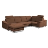Narożnik Geneva 340x199cm Meblosoft wersja lewa brązowy