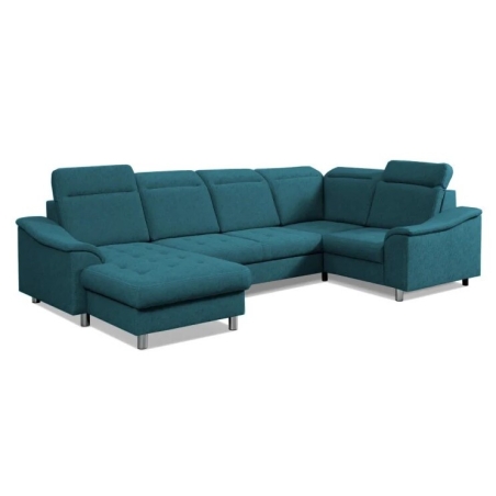 Narożnik Geneva 340x199cm Meblosoft wersja lewa niebieski