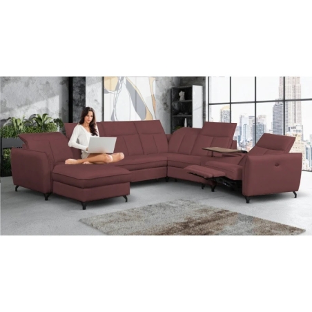 Corner sofa with electric relaxation function 338x315 Romantica Meblosoft