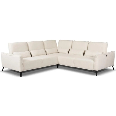 Corner side - Rights, colour - shades of beige, MebloSoft size 4 - Now or never 02, Meblosoft metal feet - Black