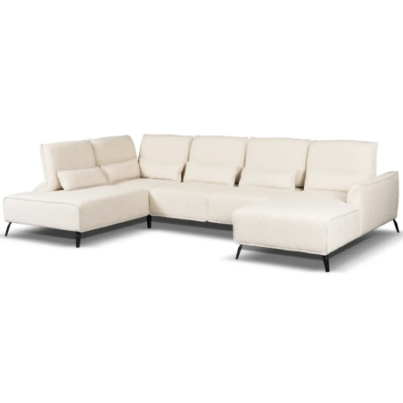 Strona narożnika - Prawa, kolor - odcienie beżu, MebloSoft Gr.4 - Now or never 02, Meblosoft nóżki metalowe - Czarny