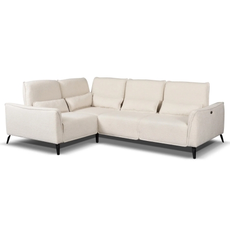 Strona narożnika - Lewa, kolor - odcienie beżu, MebloSoft Gr.4 - Now or never 02, Meblosoft nóżki metalowe - Czarny