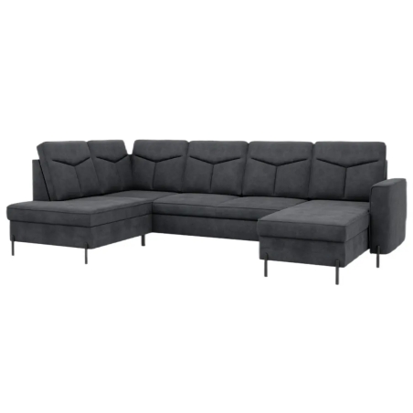 Corner side - Rights, colour - Dark grey, MebloSoft size 3 - Whisper 18 Anthracite