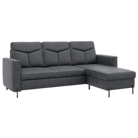 Corner side - Rights, colour - Dark grey, MebloSoft size 3 - Whisper 18 Anthracite