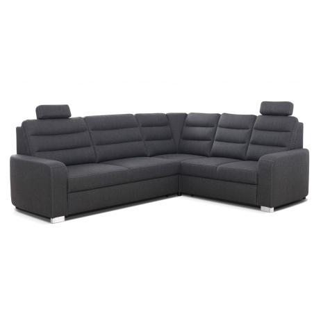 Corner side - Rights, colour - Dark grey, MebloSoft size 3 - Aston 18