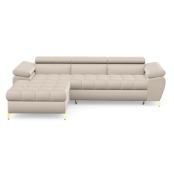 Kolor tapicerki: odcienie beżu Tkaniny Promocyjne: Letto 03 Kolorystyka nóg: Złoty 