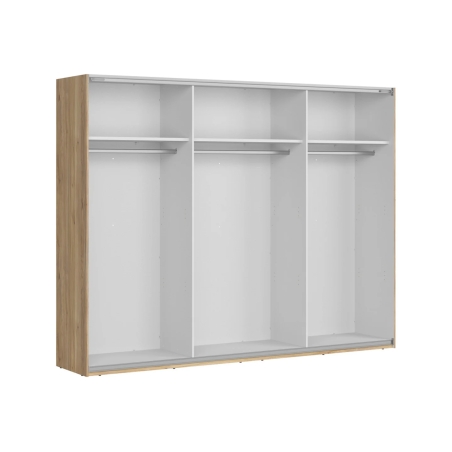Glamour 270 cm cashmere/oak mauvella sliding wardrobe Black Red White