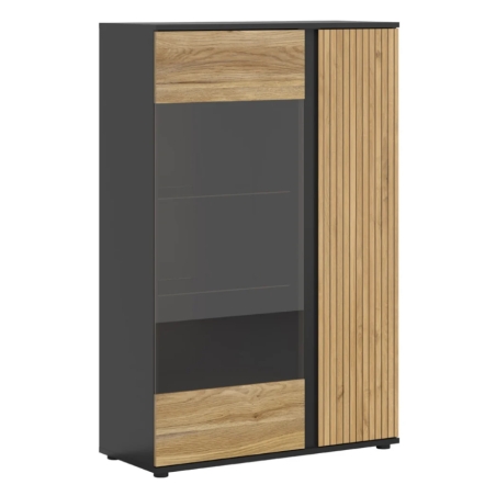 Luen 95 cm vitrine oak/oak mauvella Black Red White