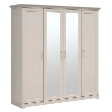Anga 201cm four-door wardrobe with kashmir mirror Black Red White