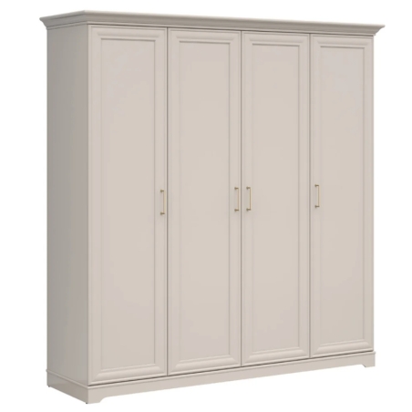 Four-door wardrobe Anga 201 cm kashmir Black Red White