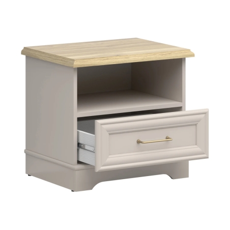 Anga 54 cm bedside cabinet with drawer kashmir/oak mauvella Black Red White