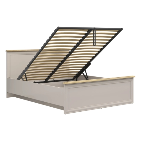 Anga B 160x200 bed with frame and storage box kashmir/mauvella oak Black Red White