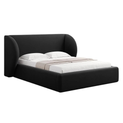 Kolor tapicerki: shades of black Miley velour bed: Bluvel 19 