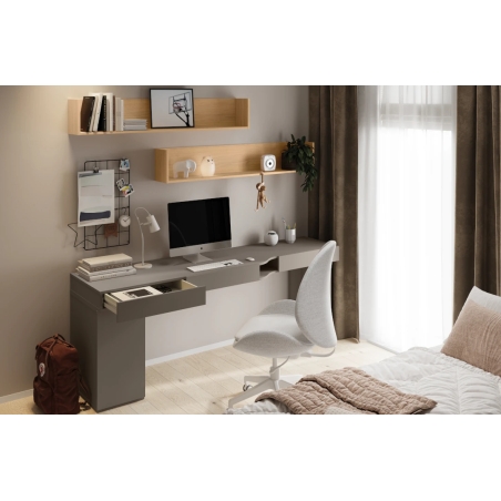 WO-10 Lenart Oak Vincenza White Hanging Shelf