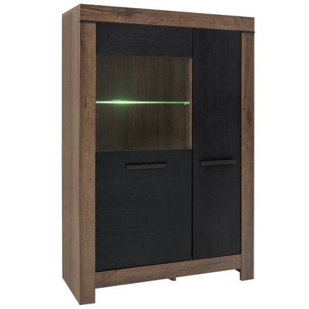 Balin two-door wardrobe Black Red White