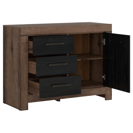 Balin chest of drawers Black Red White