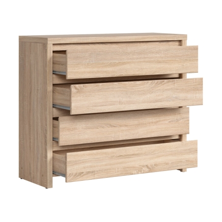 Kaspian chest of drawers Black Red White