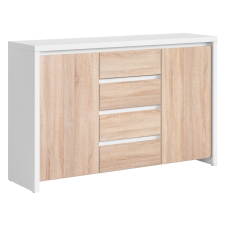 Kolorystyka Black Red White - Biały/Dąb Sonoma