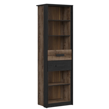 Bookcase Kassel 60 cm Black Red White