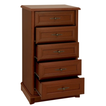 Kent chest of drawers 61.5cm x 108.5cm x 45cm Black Red White