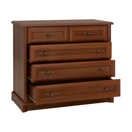 Kent 5S chest of drawers Black Red White