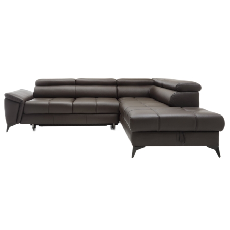 Corner sofa Mocca L natural leather Versailles