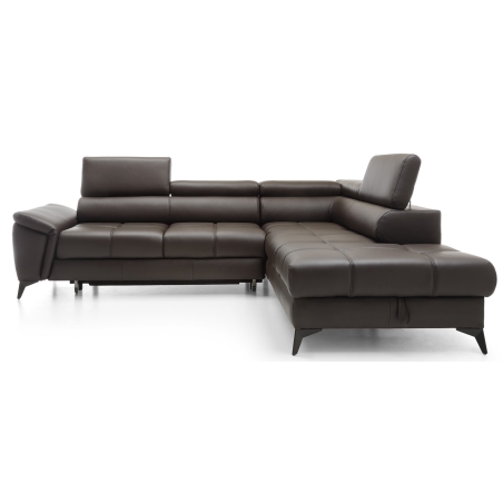 Corner sofa Mocca L natural leather Versailles