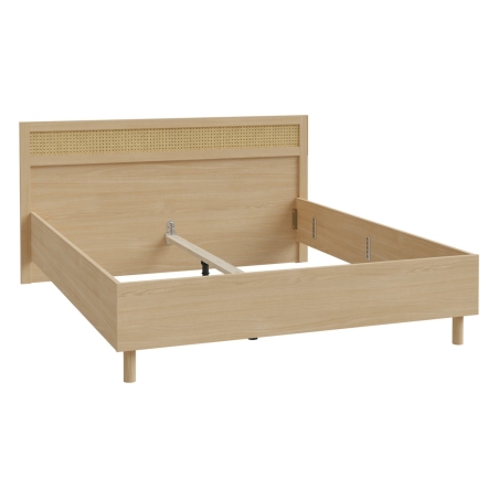 Caloroso bed 160x200 oak natural rattan Black Red White