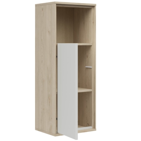 Ema 36 cm wall cabinet with doors and shelf jackson hickory walnut/light grey Black Red White