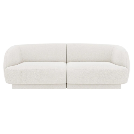 Sofa 2-osobowa Miley Micadoni odcienie bieli bukla