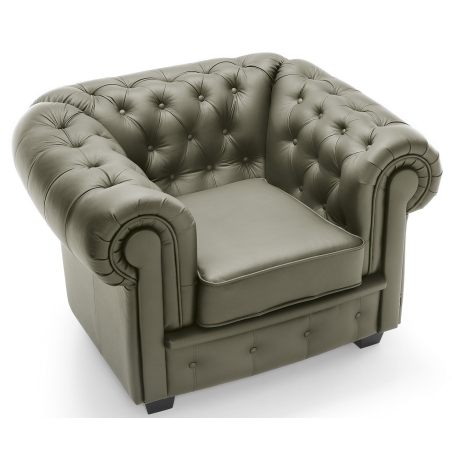 Chesterfield armchair 1 natural leather Versailles