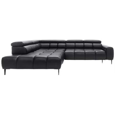 Plaza L natural leather Versailles corner sofa