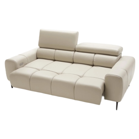 Plaza 2E natural leather sofa with relax function Versailles
