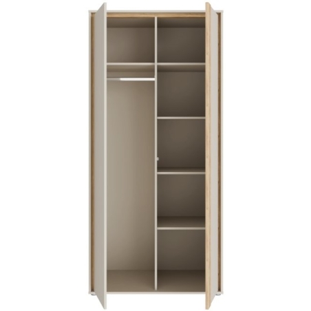 Wardrobe 90cm Wexlin Sand/Oak Mauvella Forte