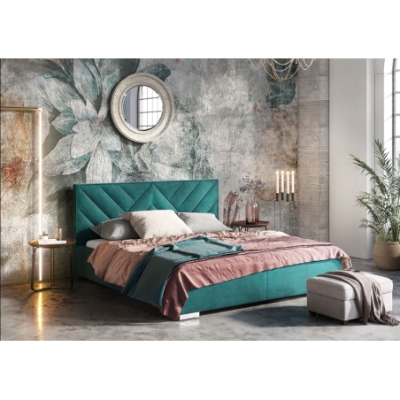 Upholstered bed with container Gudur 140x200cm Forte