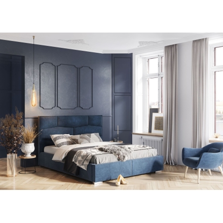 Upholstered bed with container Nellur 140x200cm Forte