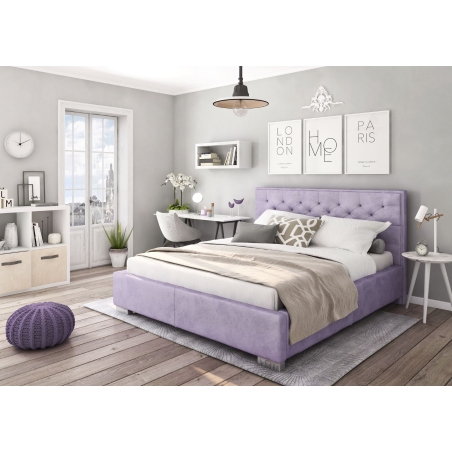 Lanciano 140x200cm upholstered bed with storage box Forte