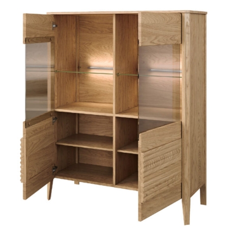 Tango 2DS low display cabinet with LED lighting Mebin