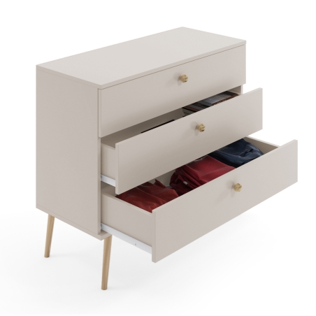 Chest of drawers on high legs Boho