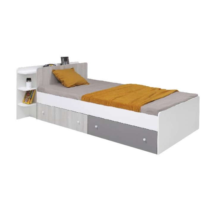 Meblar Como CM12 Bed with Left-Side Drawers Meblar Como CM12 Bed with Left-Side Drawers