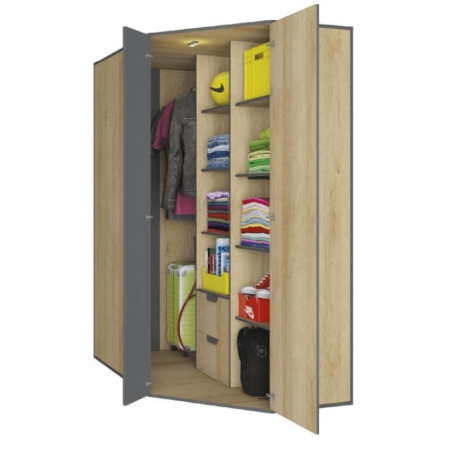Meblar Nano NA1 Wardrobe Right-Side Configuration