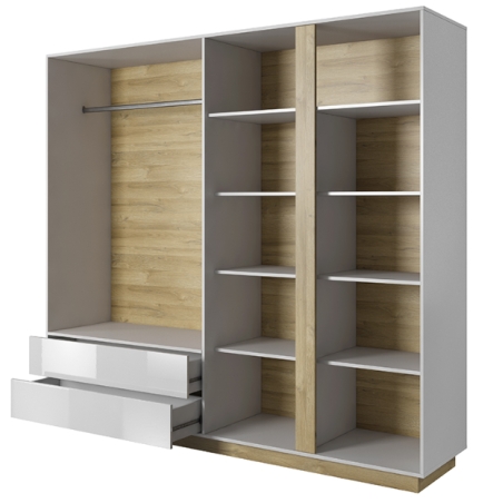 Laski Meble Arco White/Oak Wardrobe
