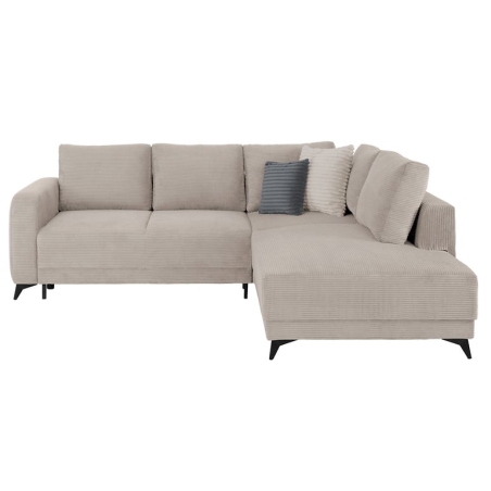 Narożnik prawostronny Martinez Black Red White odcienie beżu Poso 105