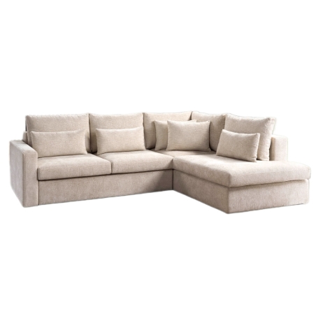 CrisTap Lahti corner sofa beige right-side corner