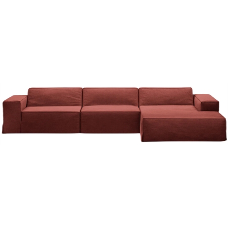 Narożnik Jodie ze zdejmowanym pokryciem Micadoni strona prawa czerwony