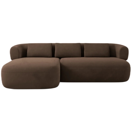 Narożnik Jenny 225cm Micadoni strona lewa odcienie brązu